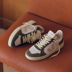 V-82 LEATHER WHITE NATURAL KAKI