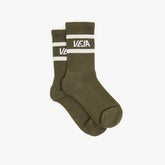 ICONIC SOCKS COTTON OLIVE WHITE