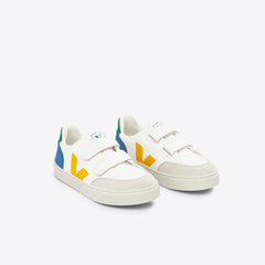 V-12 LEATHER WHITE MULTICO INDIGO
