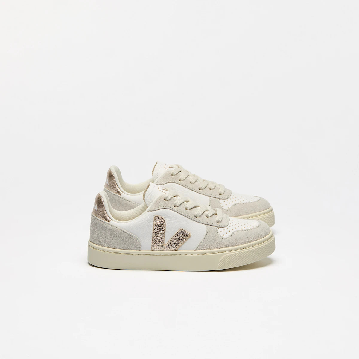 V-10 LEATHER WHITE PLATINE NATURAL