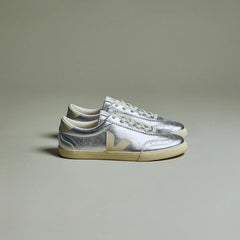 VOLLEY LEATHER SILVER PIERRE