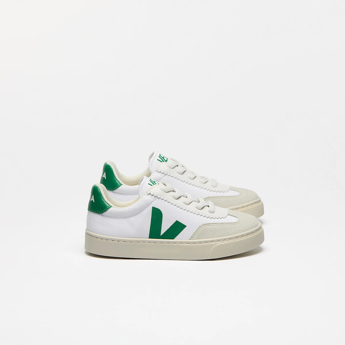VOLLEY ELASTIC LACES CANVAS WHITE EMERAUDE