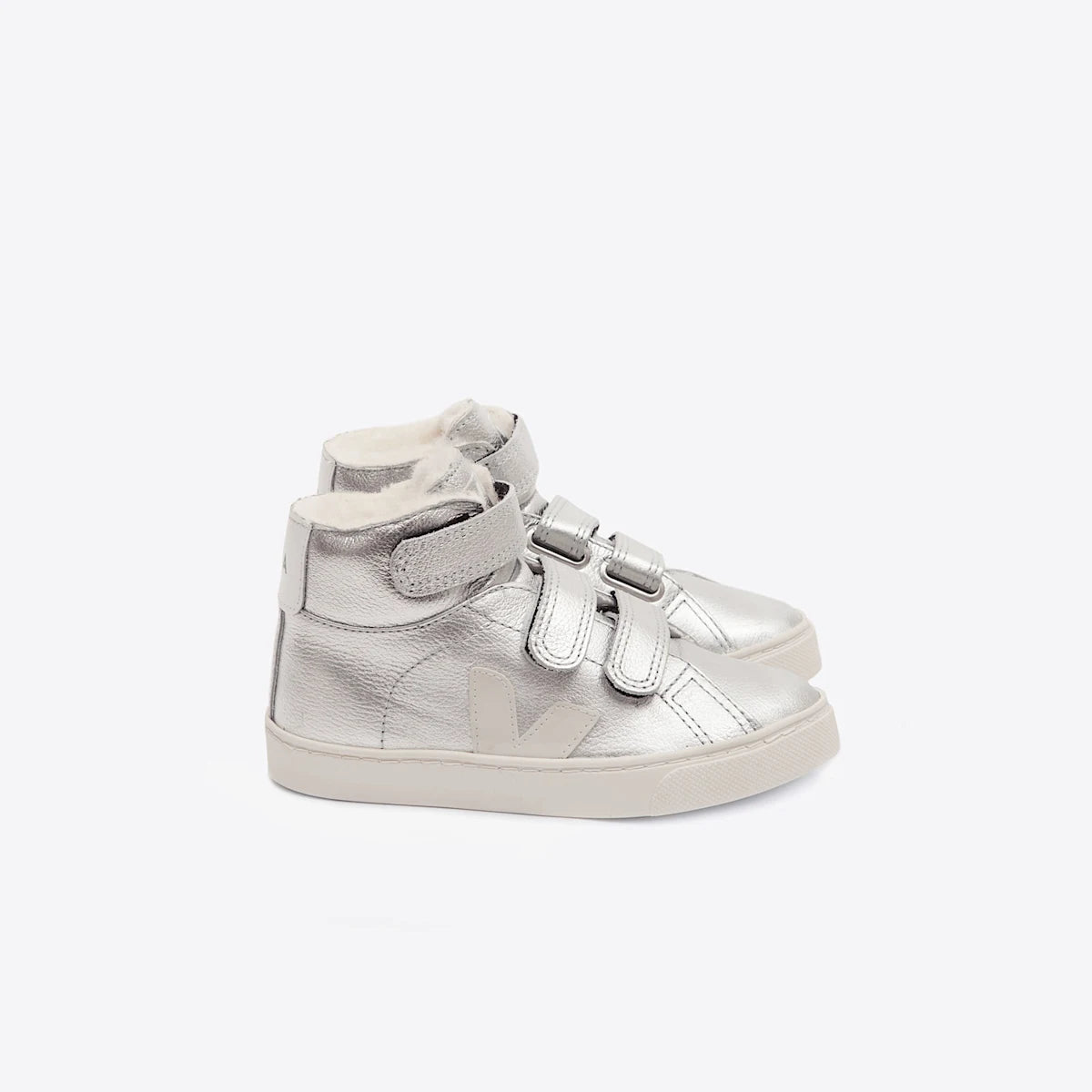 ESPLAR MID FURED LEATHER SILVER PIERRE