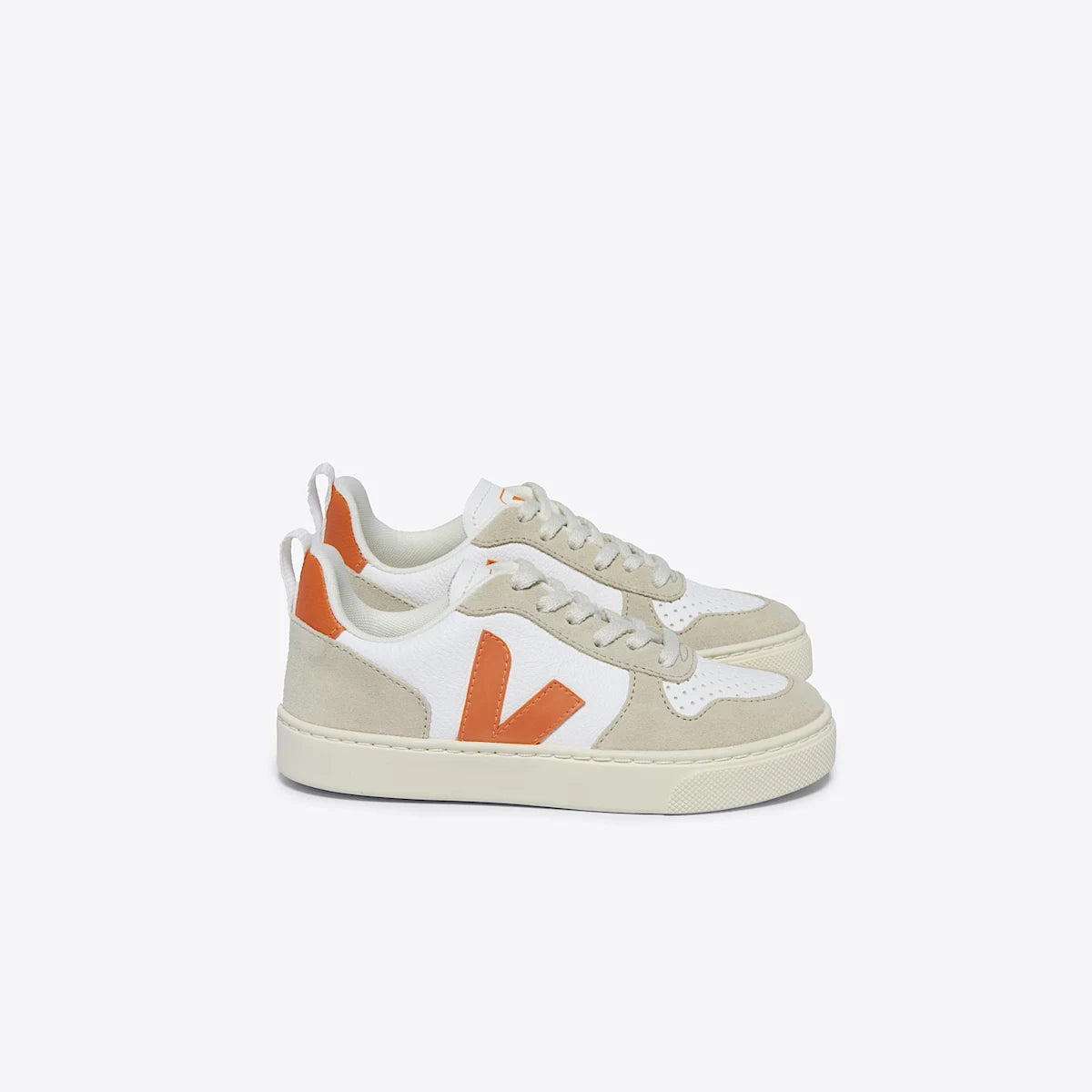 V-10 LEATHER WHITE FURY ALMOND