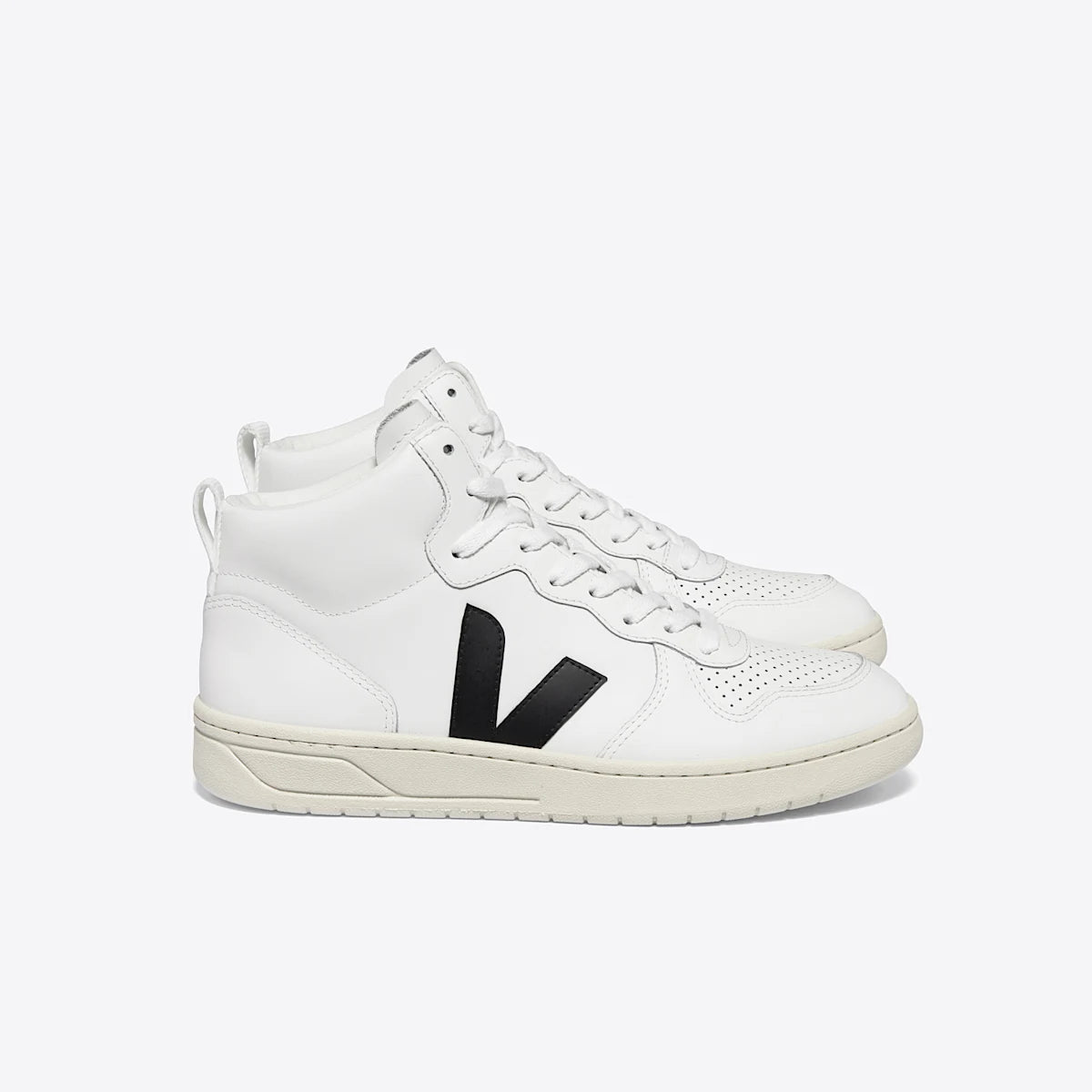 V-15 LEATHER WHITE BLACK