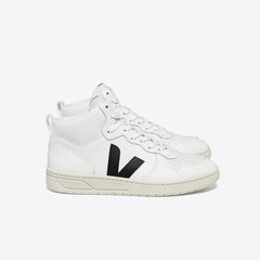 V-15 LEATHER WHITE BLACK